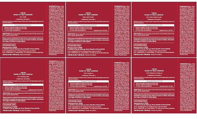 TIRTIR Mask Fit Red Cushion Foundation *Trial Kit* Coverage, Semi-Matte