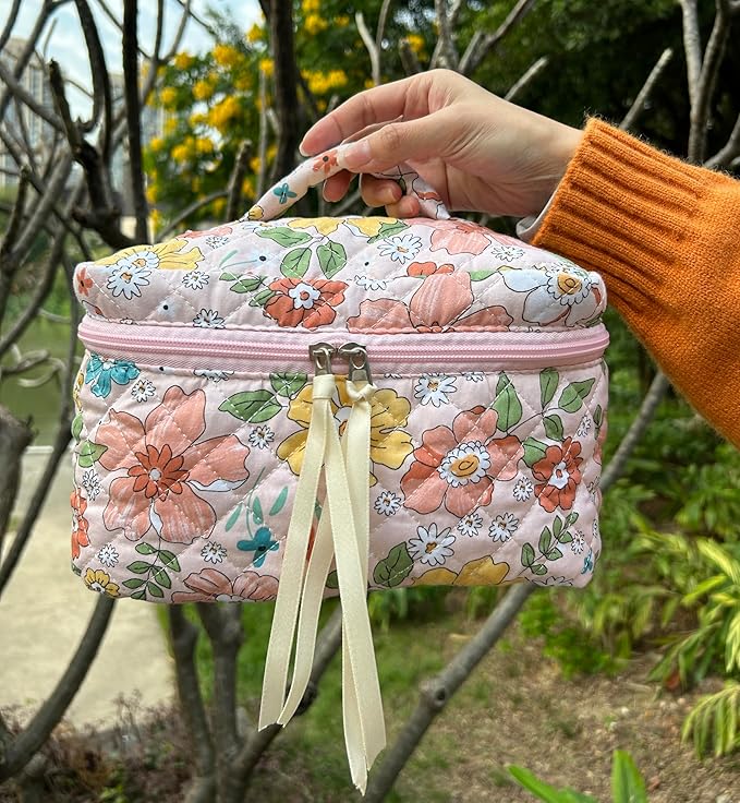 Pazimiik cotton makeup bag for