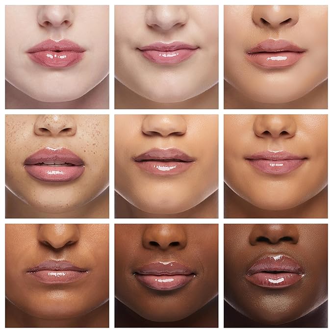 Ruby Kisses Lip Gloss Butter Bomb Gloss Non-Sticky Lip Gloss Vitamin E Natural Nude Lip Makeup - 7.8mL (0.26 US fl.oz) (Blushing)