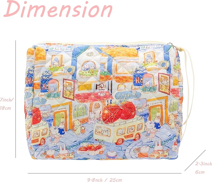 Pazimiik cotton makeup bag for