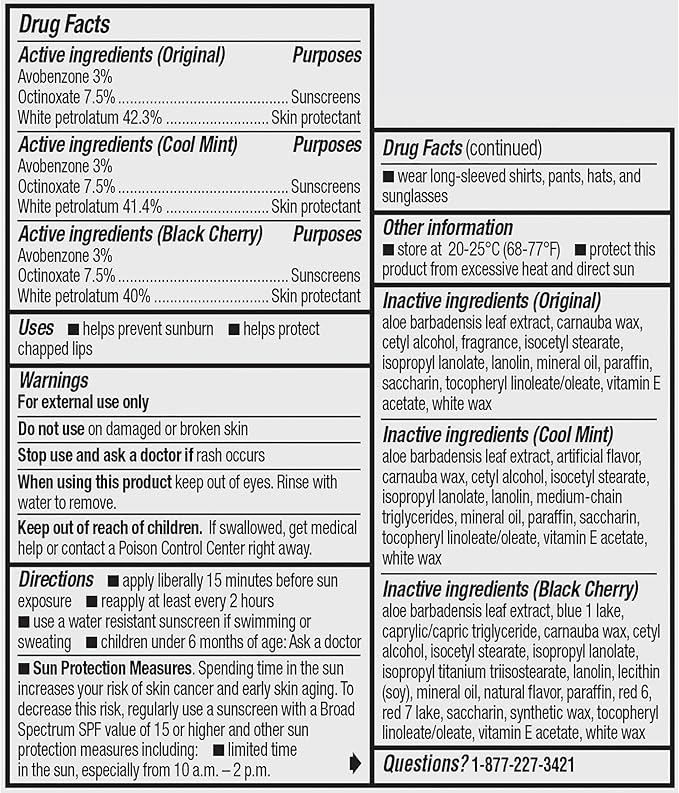ChapStick Moisturizer Original, Black Cherry and Oz