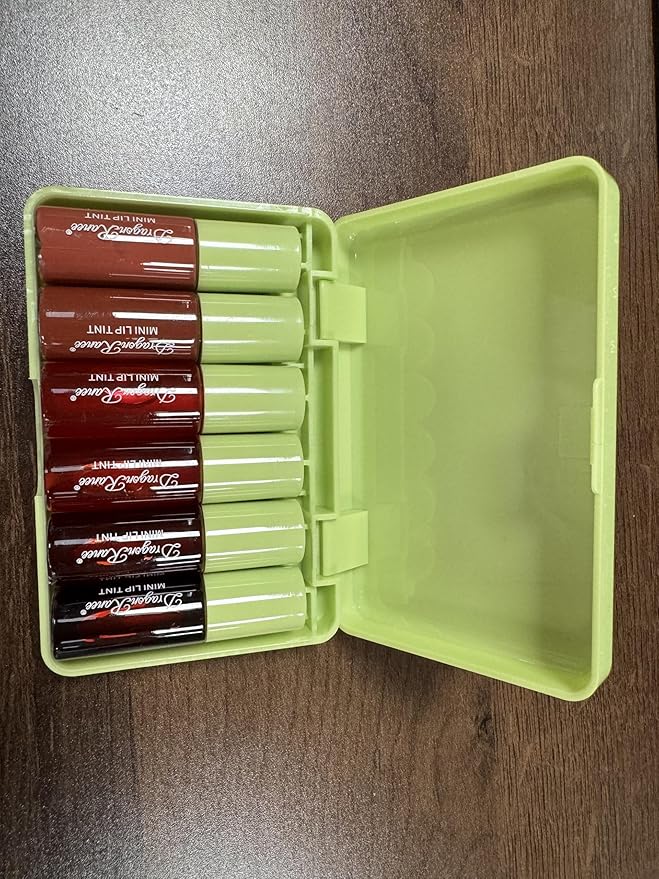 6 Colors Lip Tint Stain Set, Multi-Use Lip & Cheek Tint Korean Makeup Mini Liquid Lipstick, Avocado Moisturizing Lip Stain Lip Gloss