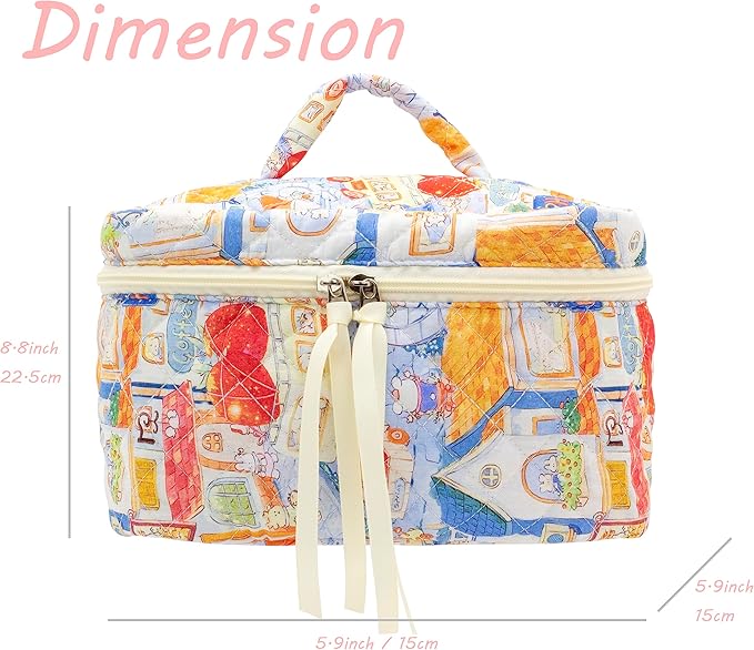 Pazimiik cotton makeup bag for