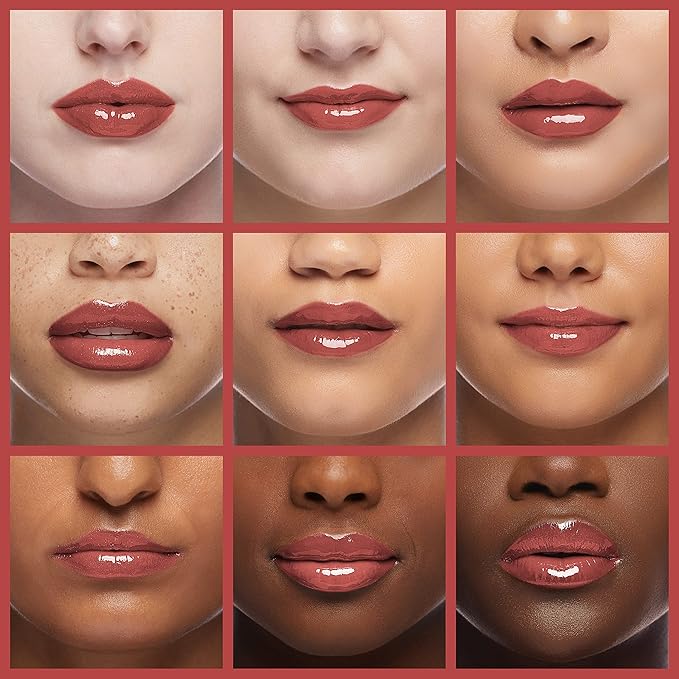 Lip Oil, Hydrating Lip Gloss Tinted Lip Balm Transparent Lip Care, Big Brush Head Glitter Shine, Long Lasting Nourishing Non-sticky Fresh Texture