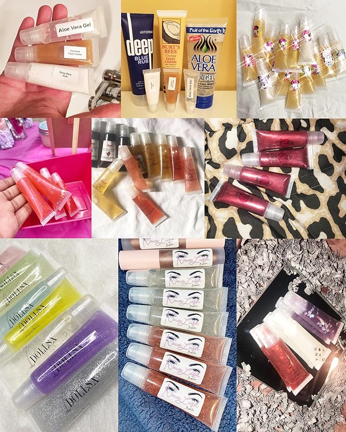 Honbay 10PCS 8ml Refillable Clear Empty Lip Gloss Balm Containers Soft Empty Tubes