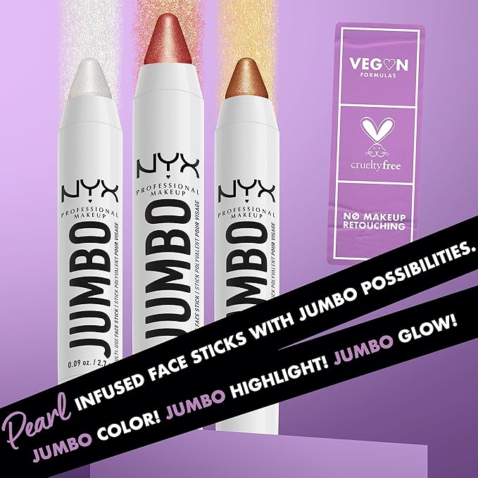 NYX PROFESSIONAL MAKEUP, Jumbo Multi-Use Face Highlighter Stick Lemon Meringue