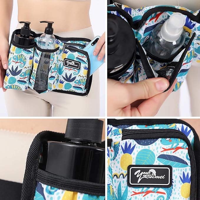Massage Bottle Bag ,Massage Therapist Holster ,Massage Lotion Holster, Massage Oil Holster(3,bottle, Pattern design)