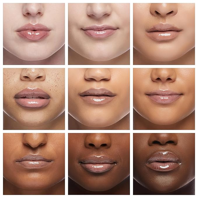 Ruby Kisses Lip Gloss Butter Bomb Gloss Non-Sticky Lip Gloss Vitamin E Natural Nude Lip Makeup - 7.8mL (0.26 US fl.oz) (White Lie)