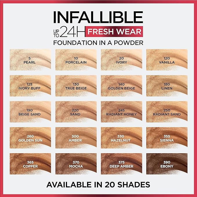 L'Oreal Paris Makeup Infallible Fresh Wear Foundation in Beige, . 0.31 oz