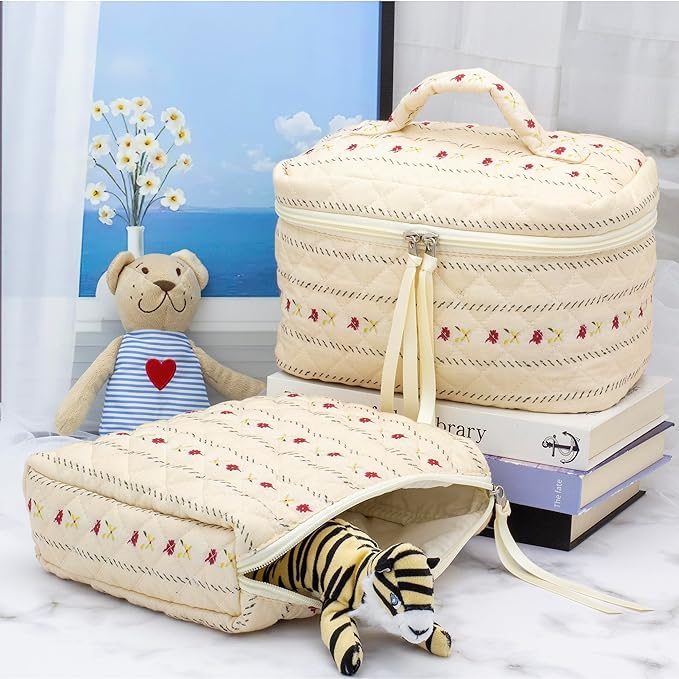 Pazimiik cotton makeup bag for