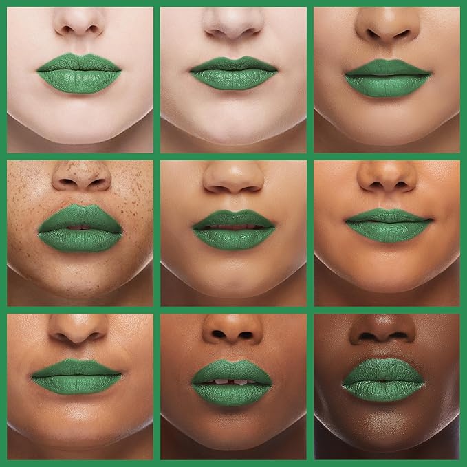 Green Matte Liquid Lipstick, Long Lasting High Pigmented Lipstick, 5ml