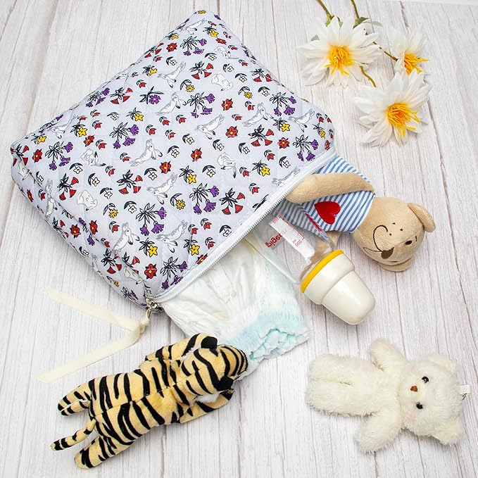 Pazimiik cotton makeup bag for