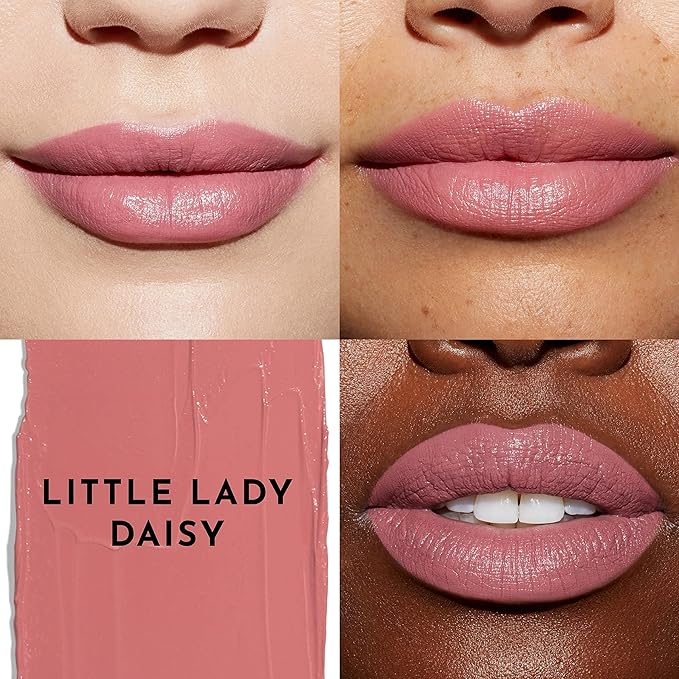 Lawless Forget the Filler Lip-Plumping Line-Smoothing Satin Cream Lipstick - Little Lady Daisy - Natural Ingredients Smooth and Hydrate Lips for a Plumper, Fuller Look - 3.7g