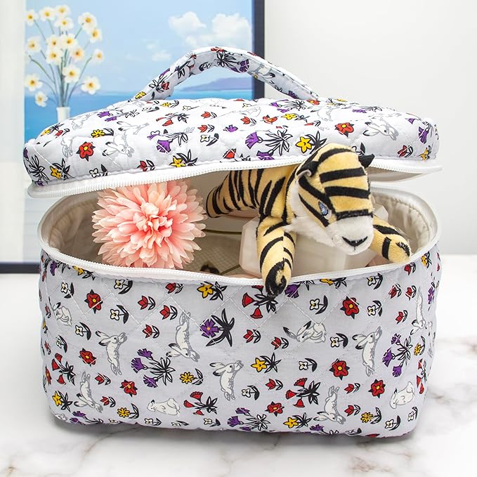 Pazimiik cotton makeup bag for