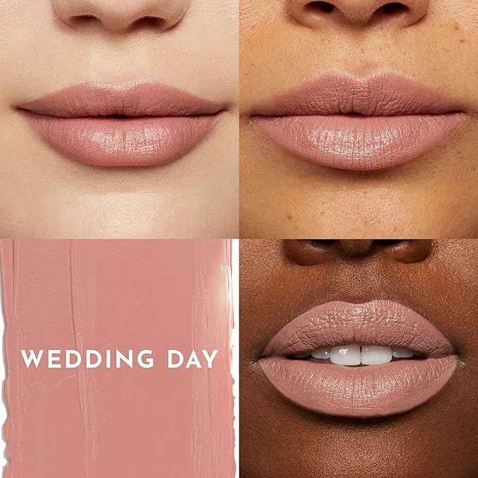 Lawless Forget the Filler Lip-Plumping Line-Smoothing Satin Cream Lipstick - Wedding Day - Natural Ingredients Smooth and Hydrate Lips for a Plumper, Fuller Look - 3.7g