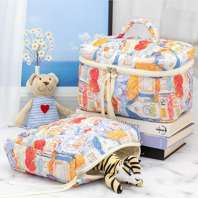 Pazimiik cotton makeup bag for