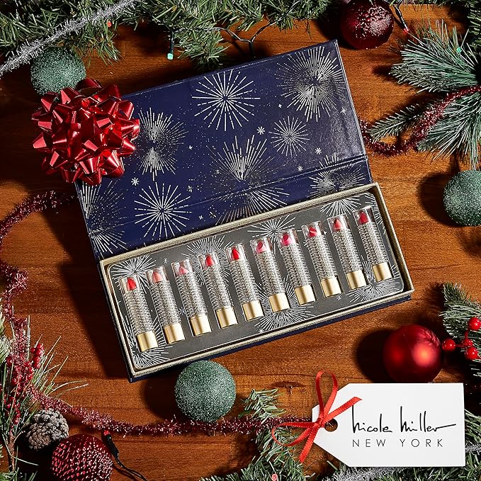 Nicole Miller 10PC Lipstick Collection with Gold & Gold