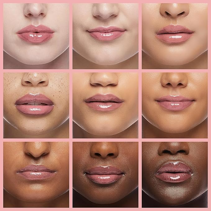 Plumping Lip Oil, Hydrating Lip Gloss Tinted Lip Balm Transparent Lip Care, Big Brush Head Glitter Shine, Long Lasting Nourishing Non-sticky Fresh Texture