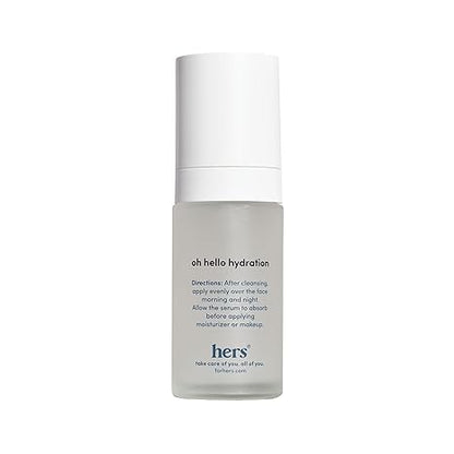 hers Hydrobounce Instant Moisturizer 2 Pack & Triple Plump Hyaluronic Serum 2 Pack Bundle - Face Moisturizer with Squalane - Anti Aging Serum with Hyaluronic Acid - 4 Units Total