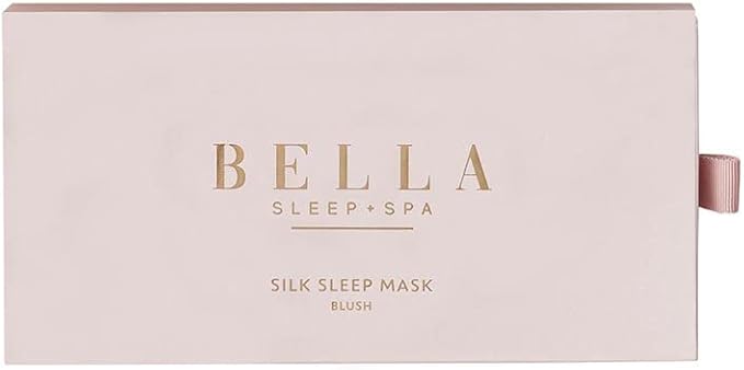 Silk Eye Mask with Elastic Strap Blackout Sleep Mask, One-Size, Blush