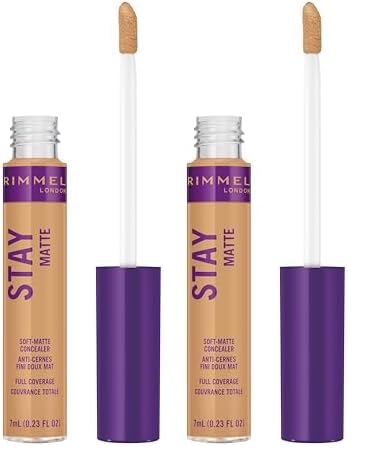 Rimmel Stay Matte Concealer, Buff, 0.23 Fluid Ounce of 2)
