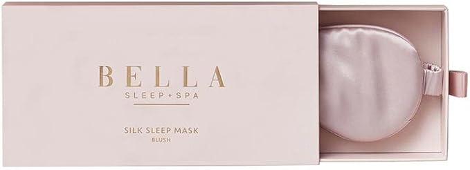 Silk Eye Mask with Elastic Strap Blackout Sleep Mask, One-Size, Blush
