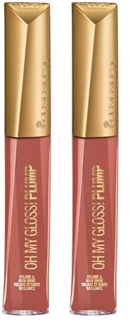 Rimmel Stay Plumped Lip Gloss, 759 Spiced Nude, Pack of 2