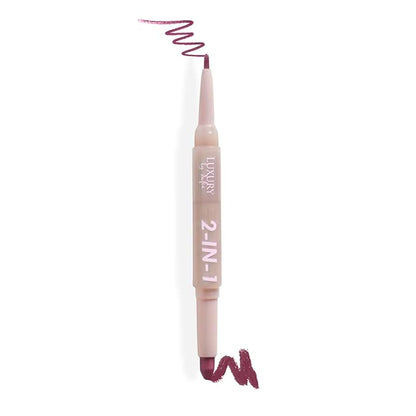 2 in 1 Lipstick Lipliner Retractable Pencil Semi Vegan,
