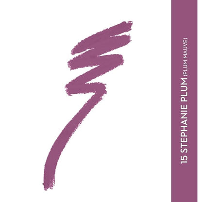 SUGAR Cosmetics Matte As Hell Crayon Lipstick - 15 Stephanie Plum (Plum Mauve) with Sharpener Highly Pigmented, Creamy Texture, Long Lasting Matte Finish