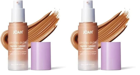 JOAH Crystal Glow Peptide-Infused Foundation, 2-in-1 Multitasking Korean 1.01 Oz