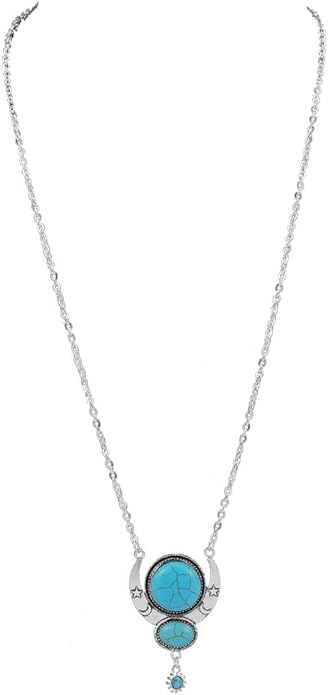 Y2K Necklace Puffy Turquoise Beaded Necklaces