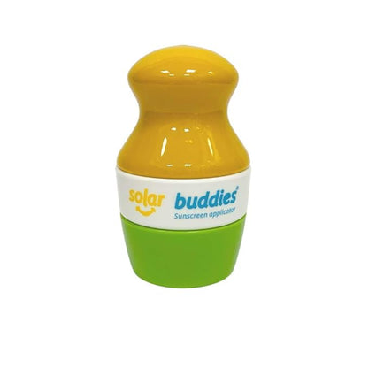Solar Buddies Sunscreen Applicator - Single Green - BPA-Free Refillable Roll on Sponge Sunscreen, Suncream & Lotion Applicator For Kids, Adults & Families - Holds 3.4fl oz, Perfect Size for Travel