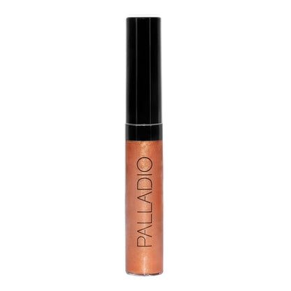 Palladio Lip Gloss, Non-Sticky Lip Gloss, Contains Vitamin E and Aloe, Offers Intense Color and Moisturization, Minimizes Lip Wrinkles, Softens Lips with Beautiful Shiny Finish, Copper