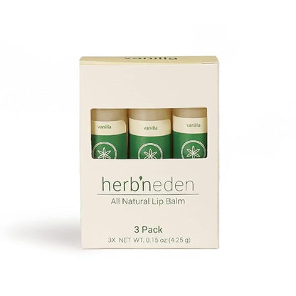 Herb’N Eden Vanilla Lip Balm Pack
