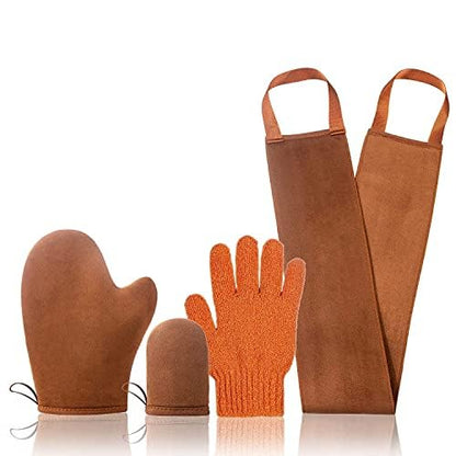 4 In 1 Self Tanning Mitt Applicator Kit Self Tanner Mitt Applicator Tanning Mitts Self Tanner Self Tanning Glove for Self Tan Mitt Applicator Sunless Tanner Mitt Self Tan mit Self Tanner Mit