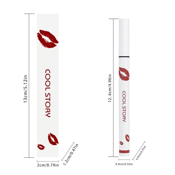 YUANLI Lip Stain Marker Pen, Lip Liner and Lipstick 2 in 1, Long Lasting Waterproof Matte Lip Tint Stain for Women, Hydrating and Waterproof 24 Hour Lip Liner Pencil & Liquid Lipstick - 04