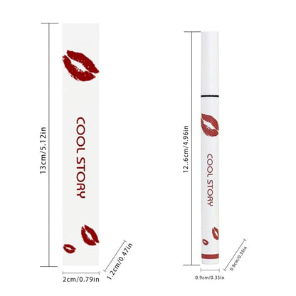 YUANLI Lip Stain Marker Pen, Lip Liner and Lipstick 2 in 1, Long Lasting Waterproof Matte Lip Tint Stain for Women, Hydrating and Waterproof 24 Hour Lip Liner Pencil & Liquid Lipstick - 01