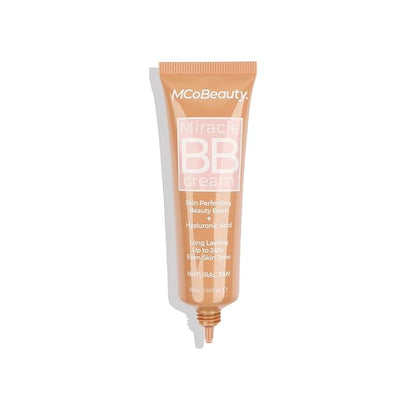 MCoBeauty Miracle BB Cream, Natural Tan, Skin-Perfecting Coverage Free Cosmetics