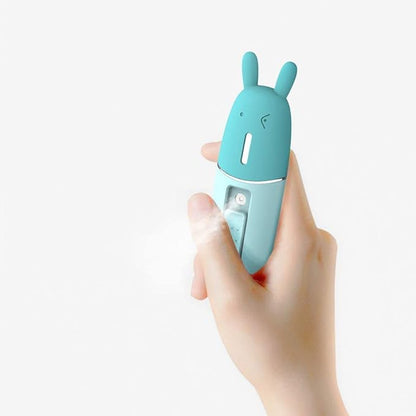 Nano Facial Mister, Clean Face Cool Mist, Portable Rechargeable Facial Sprayer - Moisturizing & Hydrating for Skin Care, Makeup, Eyelash Extension, Travel (Blue)