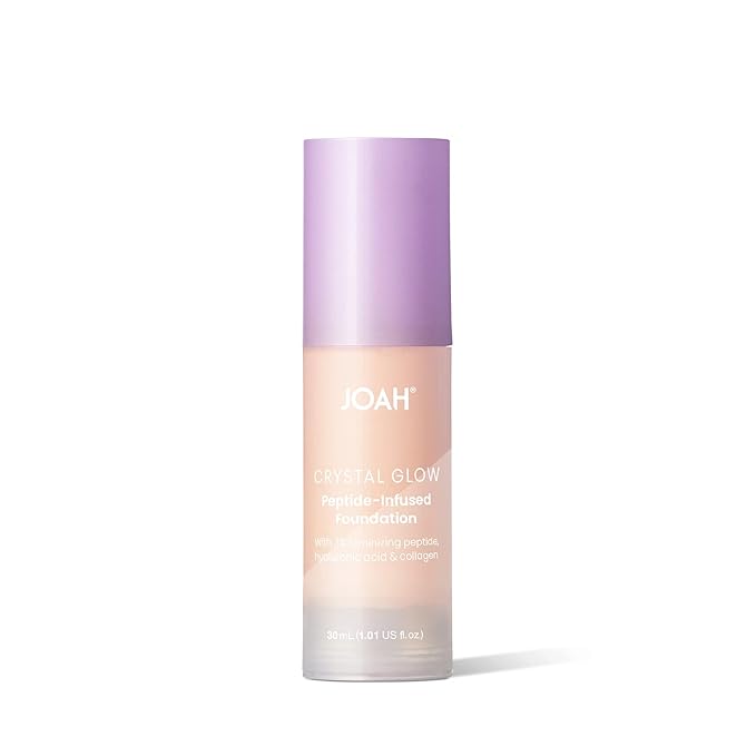 JOAH Crystal Glow Peptide-Infused Foundation, 2-in-1 Multitasking Korean 1.01 Oz