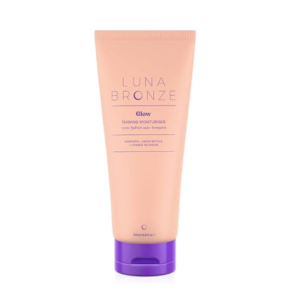 GLOW Gradual Sunless Hydrating Self Tan Moisturizer - Organic Vegan Tanner, Natural Olive Finish, 6.7 fl. Oz