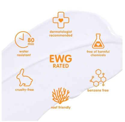 Thinkbaby Safe Sunscreen SPF 50+ - 6oz Family Size (2-Pack)