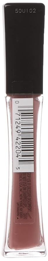 L'Oreal Paris Infallible Pro Gloss Plump Lip Gloss with Hyaluronic Acid, Long Lasting Plumping Shine, Lips Look Instantly Fuller and More Plump, Moonlit Rose, 0.21 fl. oz.