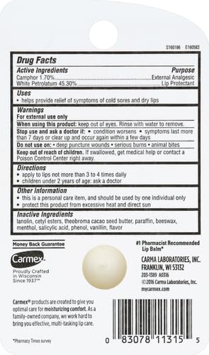 Carmex Classic Lip Balm Medicated 0.25 oz