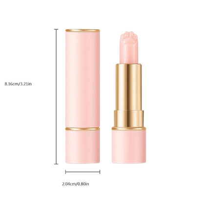2PCS Thermochromic Lip Balm,Cat Paw Shaped Female