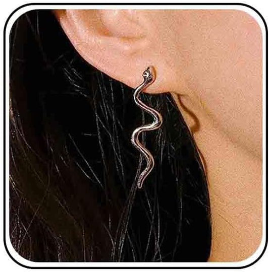 Vintage Snake Dangle Earrings Punk Snake