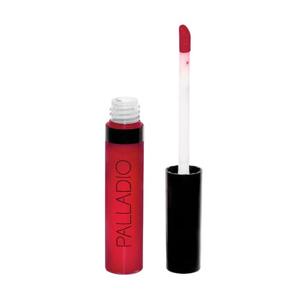 Palladio Lip Gloss, Non-Sticky Lip Gloss, Contains Vitamin E and Aloe, Offers Intense Color and Moisturization, Minimizes Lip Wrinkles, Softens Lips with Beautiful Shiny Finish, Ruby Red