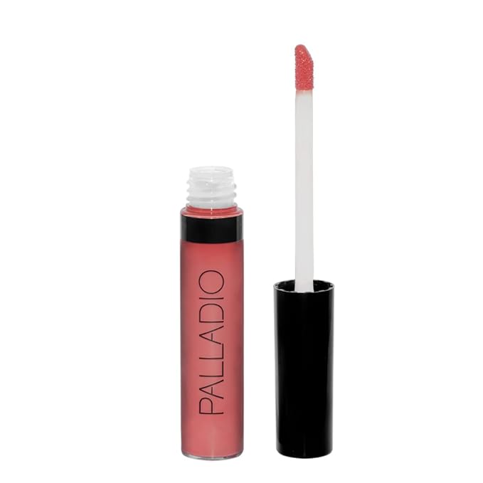 Palladio Lip Gloss, Pure Natural, Non-Sticky Lip Gloss, Contains Vitamin E and Aloe, Offers Intense Color and Moisturization, Minimizes Lip Wrinkles, Softens Lips with Beautiful Shiny Finish