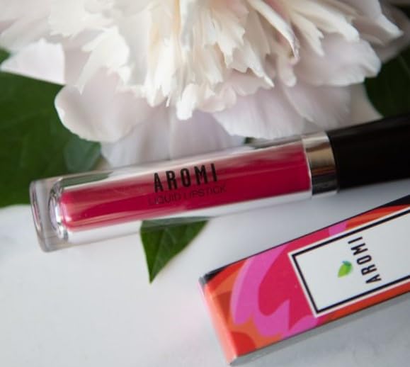 Aromi Magenta Matte Liquid | Pink Fuchsia Lip Color, Long-lasting, Vegan and Cruelty-free, Waterproof, Smudge Proof, Handmade (Pink Peacock)