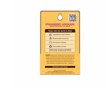 BURTS BEES STRAWBERRY LEMONADE LIP BALM